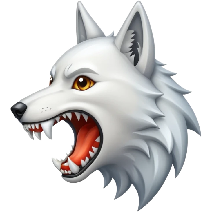 Sharp wolf fang emoji