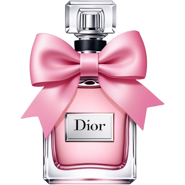 miss dior perfume with bow emoji