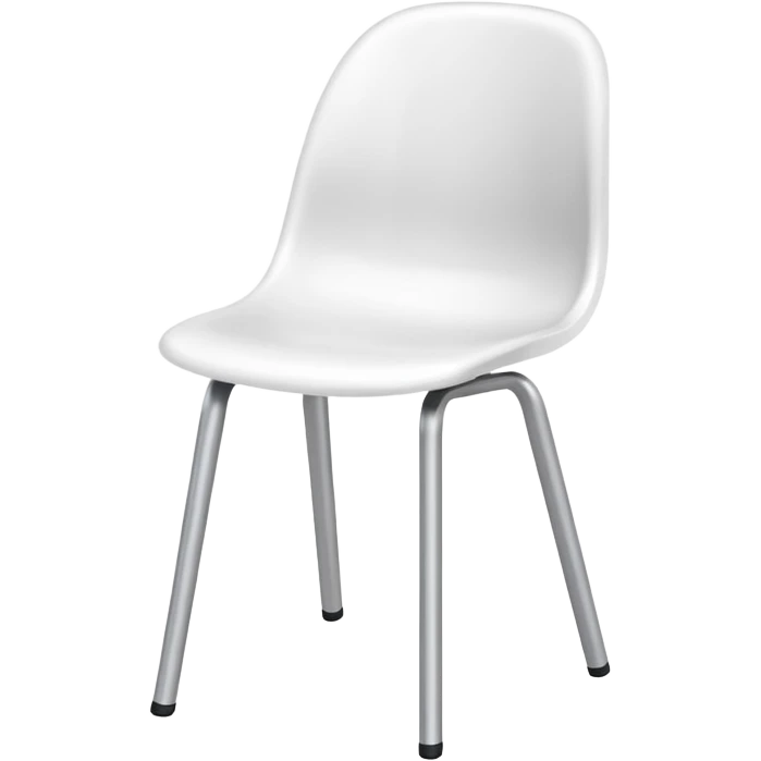 Silla de plastico color blanca emoji
