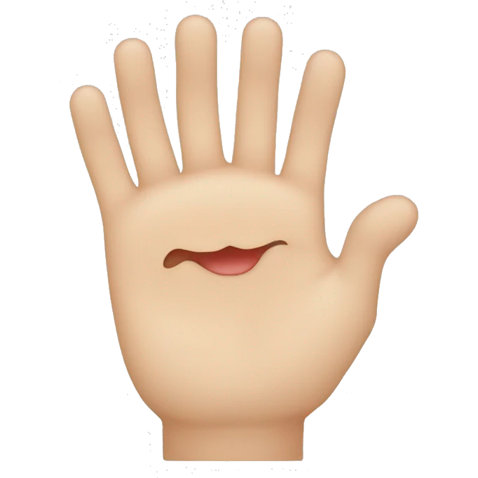 Saliva control hand emoji