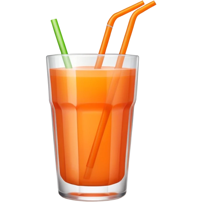 Guava juice in a glass with a straw emoji