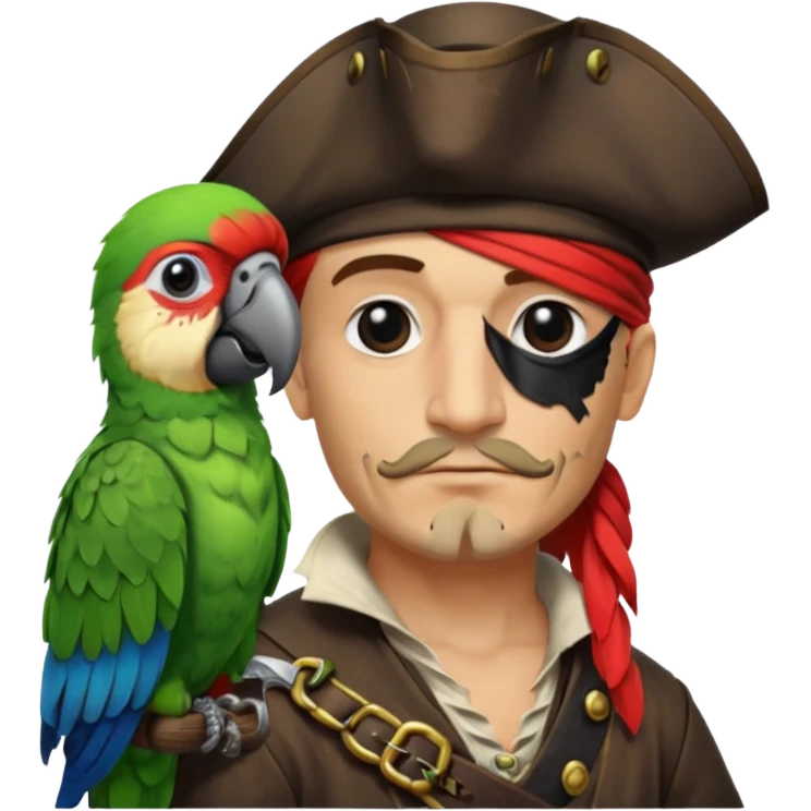 pirate and parrot emoji
