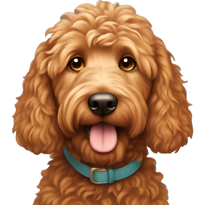 Red golden doodle emoji