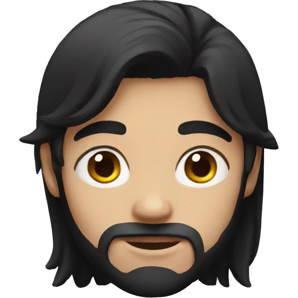 Long black hair boy emoji