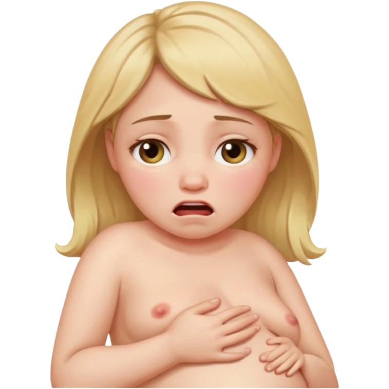 Pregnant nude girl crying emoji