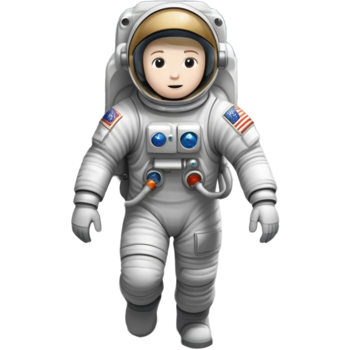 astronaut walking on the moon emoji
