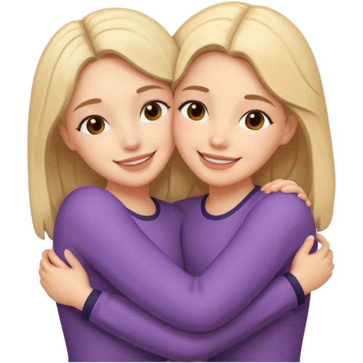 Hugging sister love emoji