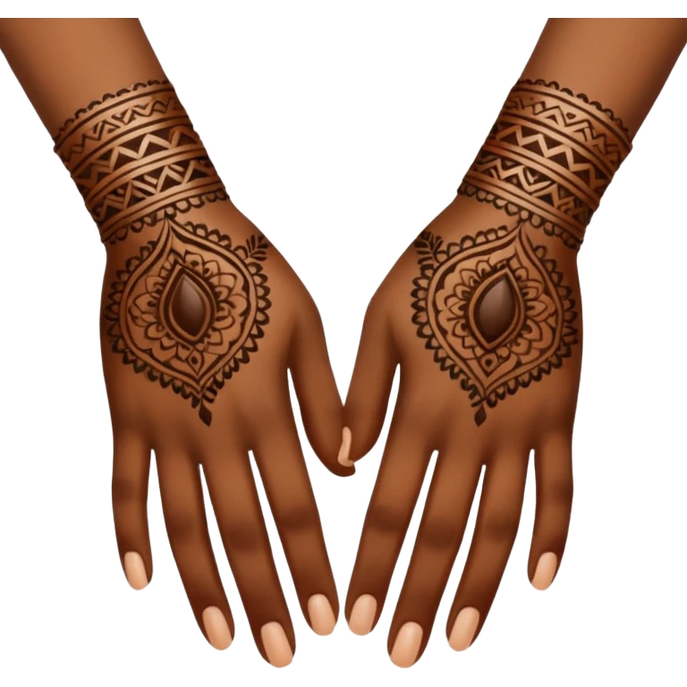 Hands with henna  emoji