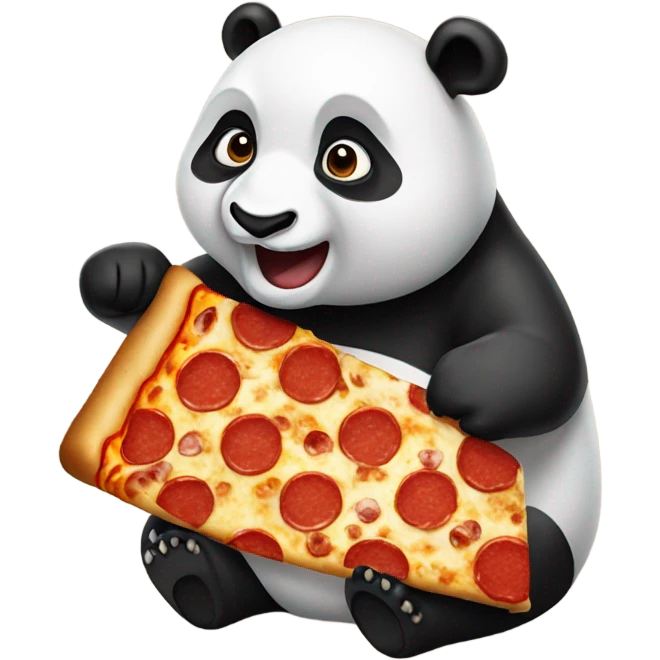 panda eating pizza  emoji