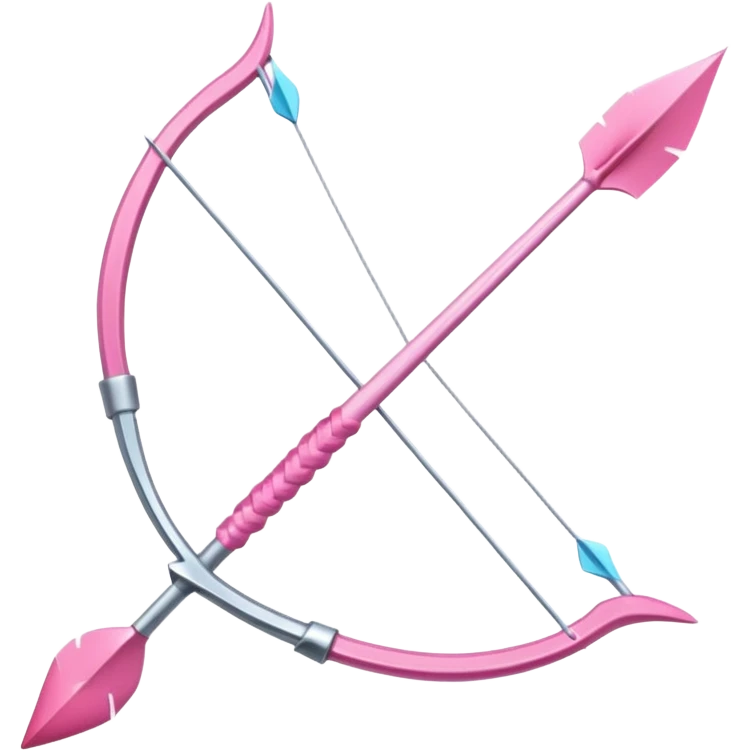 Pink cupids bow and arrow emoji