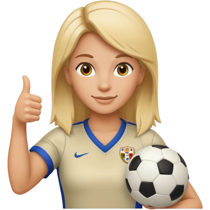 female soccer mentor giving a thumbs up emoji