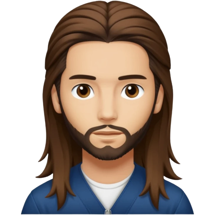 Tom Kaulitz with brown long hair  emoji
