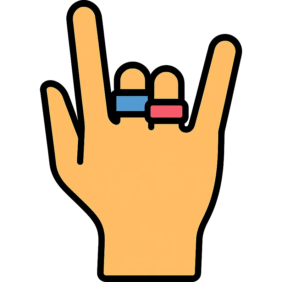 gangster hand gesture with rings color outline icon style emoji