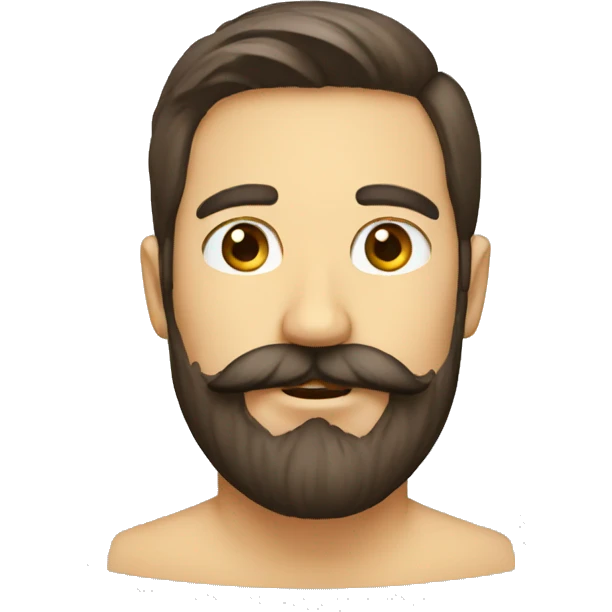 mustache and start of beard emoji emoji