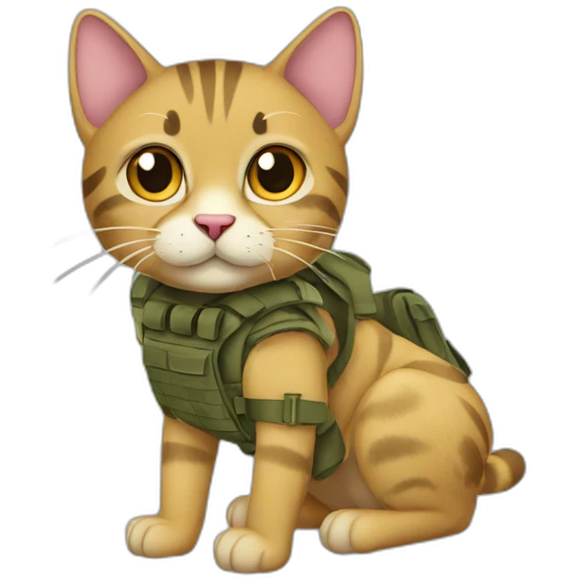 MILITARY cat emoji