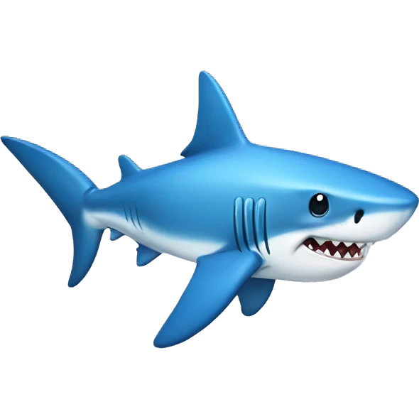 Shark with blue bow emoji
