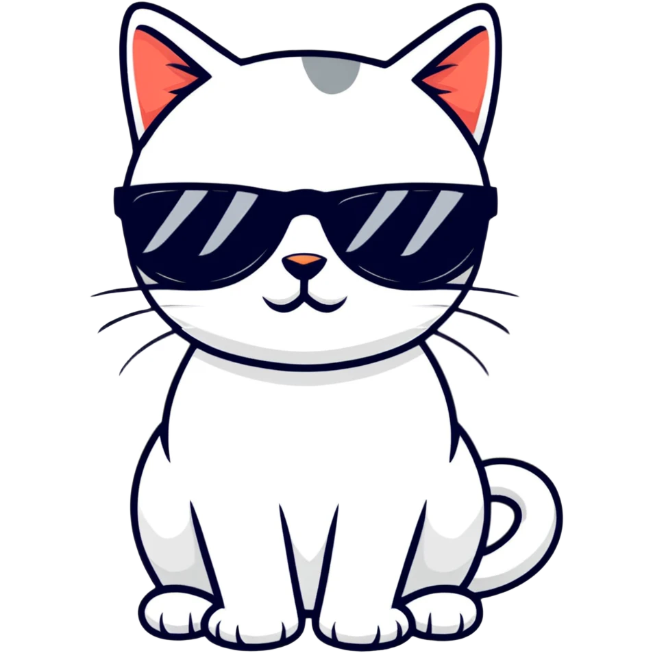 Cat with sunglasses emoji