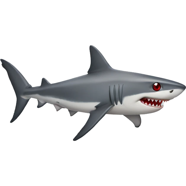 shark with red eyes emoji