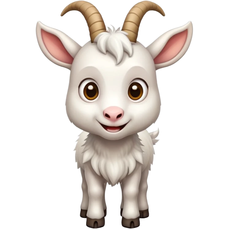 cute cartoon goat with horns emoji