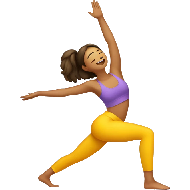 Chica haciendo yoga emoji