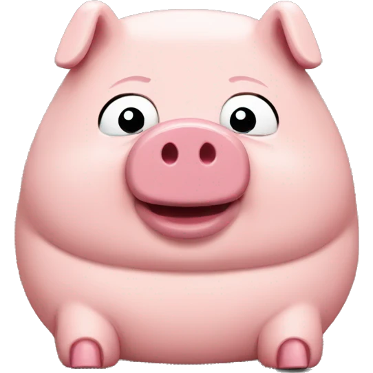 Very fat lego pig emoji