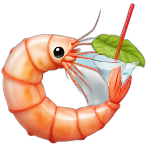 Shrimp with a cocktail  emoji