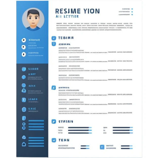 resume sheet with AI letters emoji