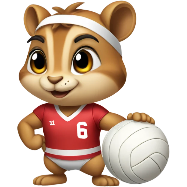 volleyball player chipmunk emoji