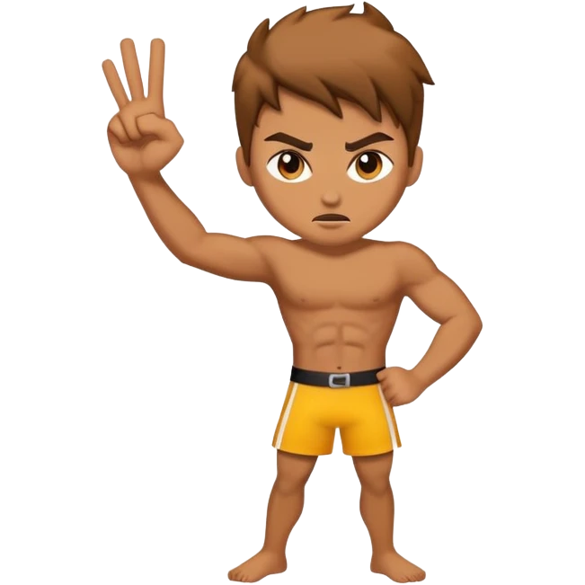 Emoji doing “fierce” symbol  emoji