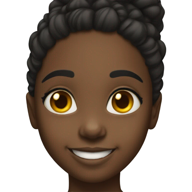smiling black girl portrait close up emoji