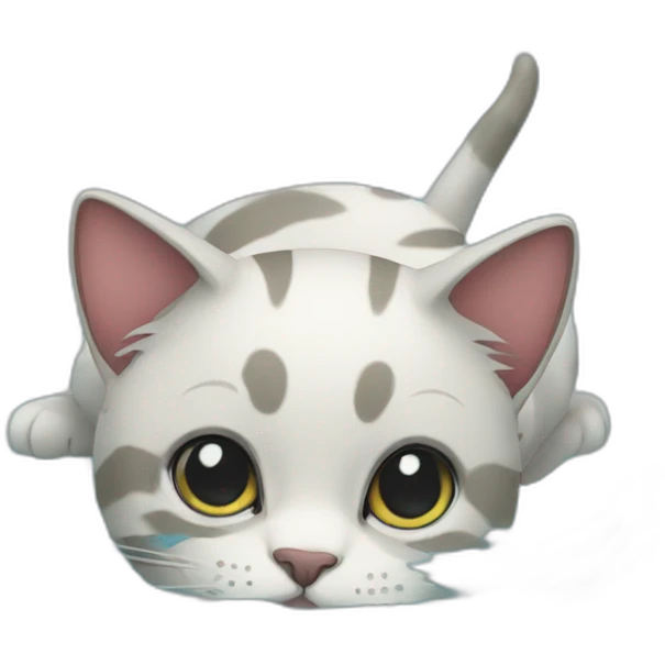 cat swim emoji