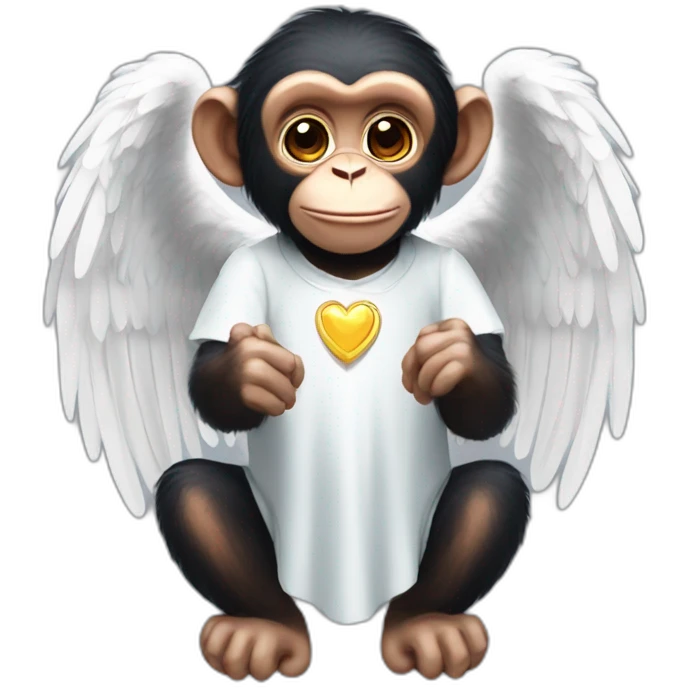 chimpanzee angel emoji