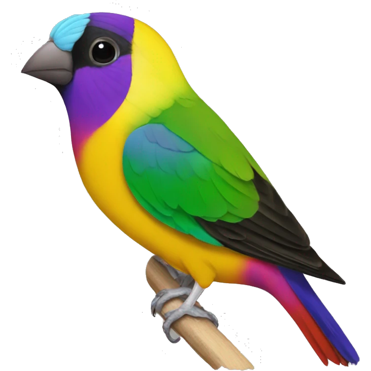 2 Gouldian finches emoji