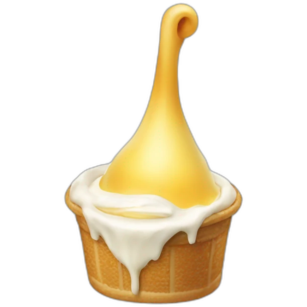 Macron mange cornet de crème glacer emoji