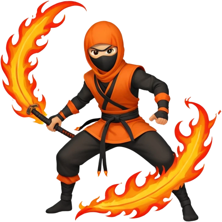 ninja on fire emoji