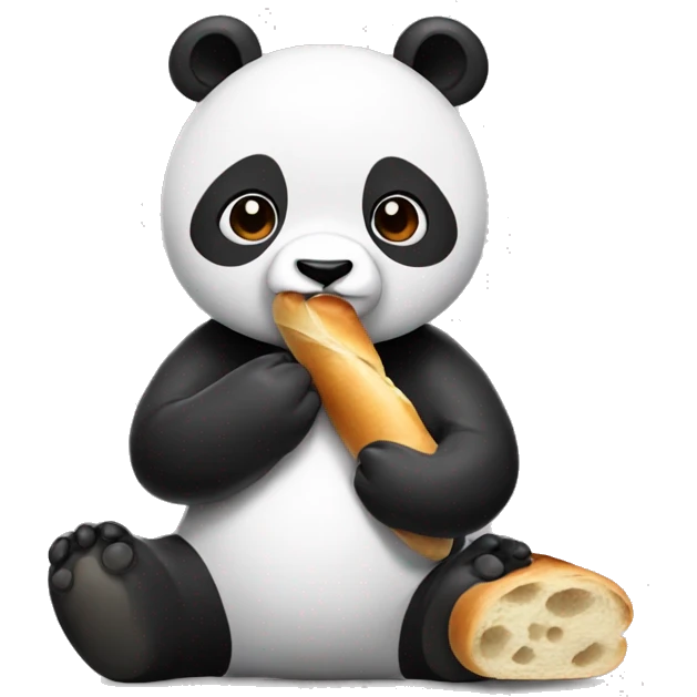 panda eating a baguette emoji