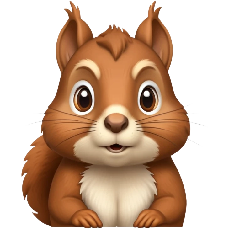A concerned squirrel  emoji