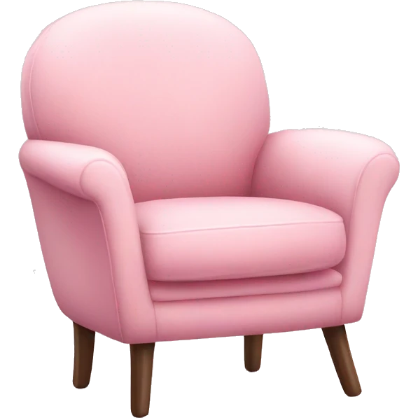 Pastel pink Cosy chair emoji