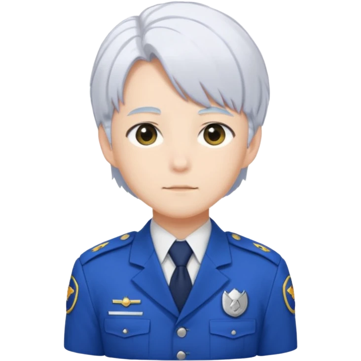 Seishiro Nagi from Blue Lock, laid-back soccer player with white hair, Blue Lock uniform, relaxed pose emoji