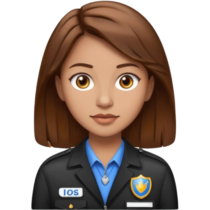 Brown hair brown eyes light skin female journalist emoji