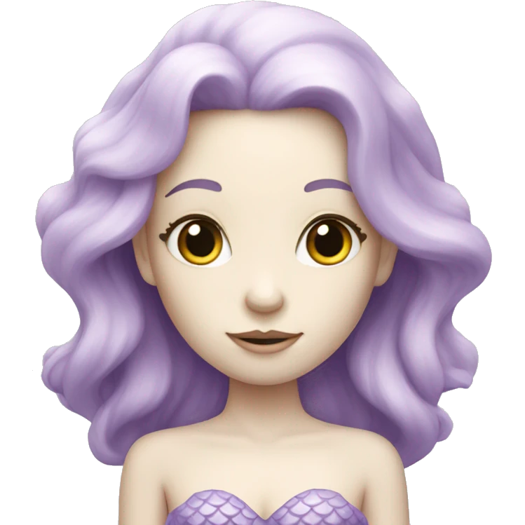 pale skinned purple mermaid  emoji