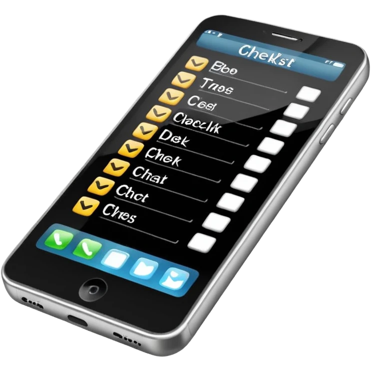 phone with a checklist emoji
