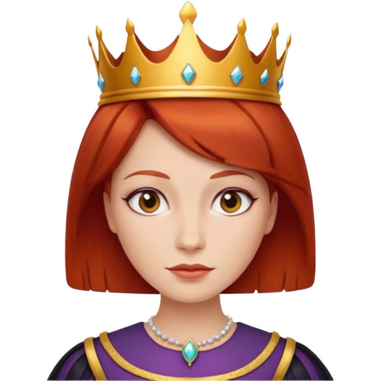short hair queen red hair emoji
