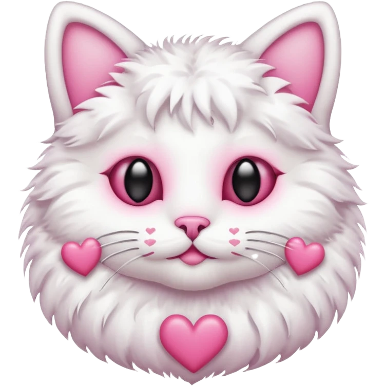 cat emoji made of hearts and circles emoji