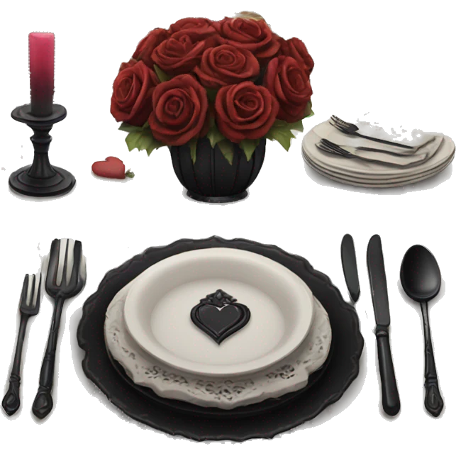 Romantic Gothic table setting  emoji