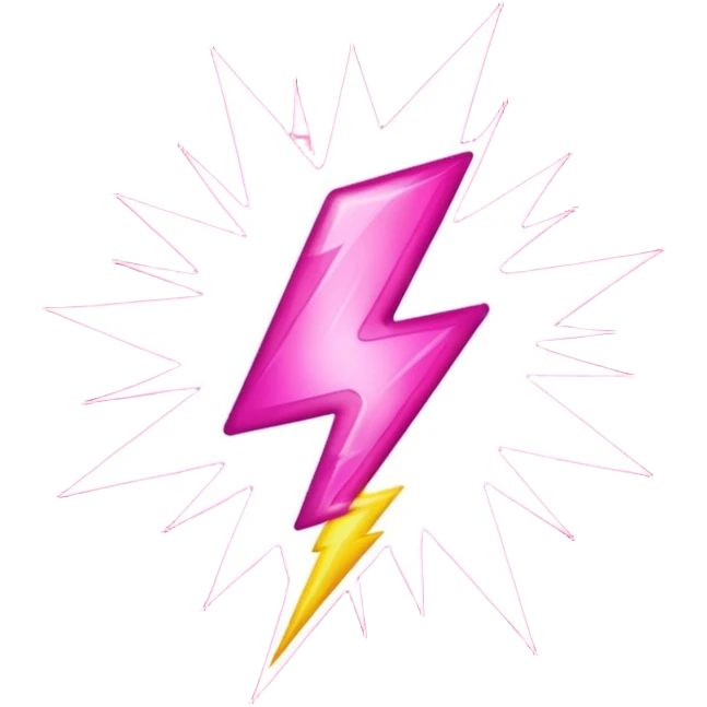 pink lightning emoji