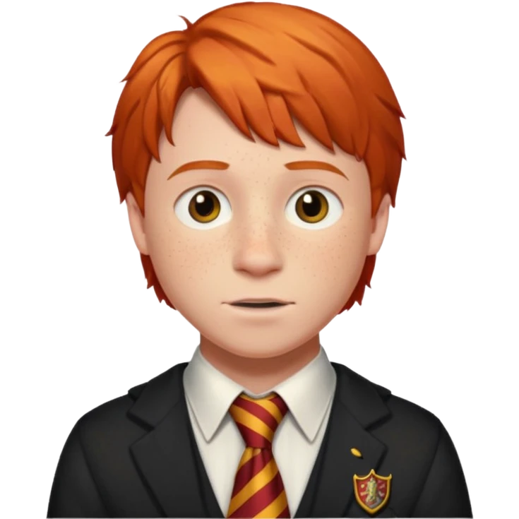 ron weasley with griffindor tie emoji