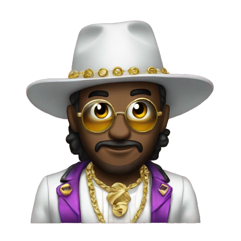 the letter "Z" dressed as a pimp emoji