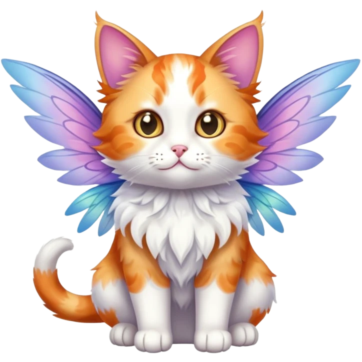 Fairy cat with wings emoji