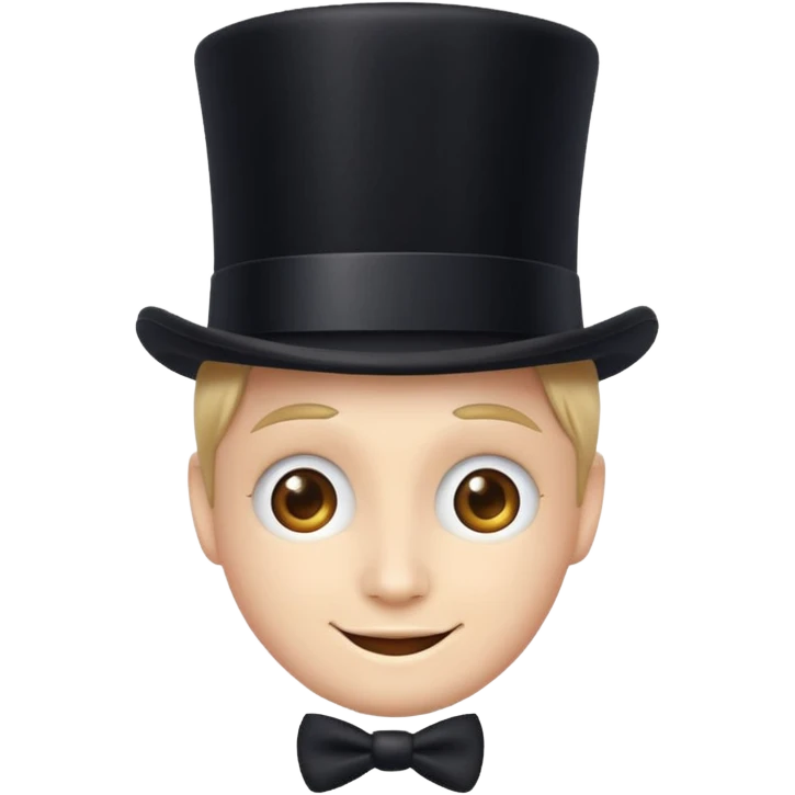 Beaming Face with Top hat emoji